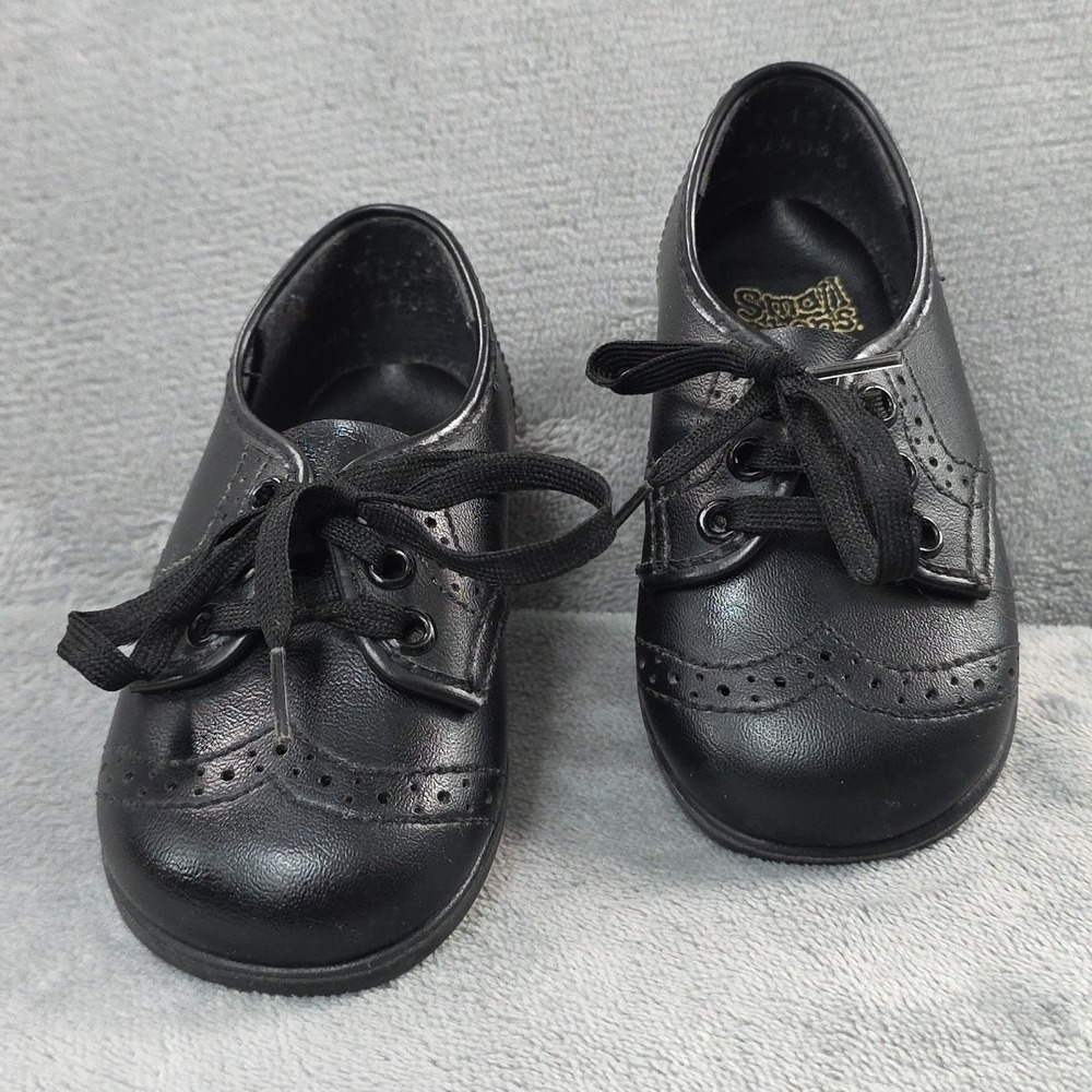 Vintage Small Steps Black Oxford Toddler Size‎ 4 Made In The USA